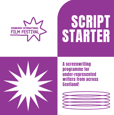 eiffindustry's tweet photo. Develop your screenwriting skills: applications for Script Starter 2022 are now OPEN!
#EIFF invites Scotland-based writers from under-represented groups to apply for the second edition of Script Starter.
Find out more // https://t.co/fZtpQxUDeq https://t.co/yHX5dimQJ5