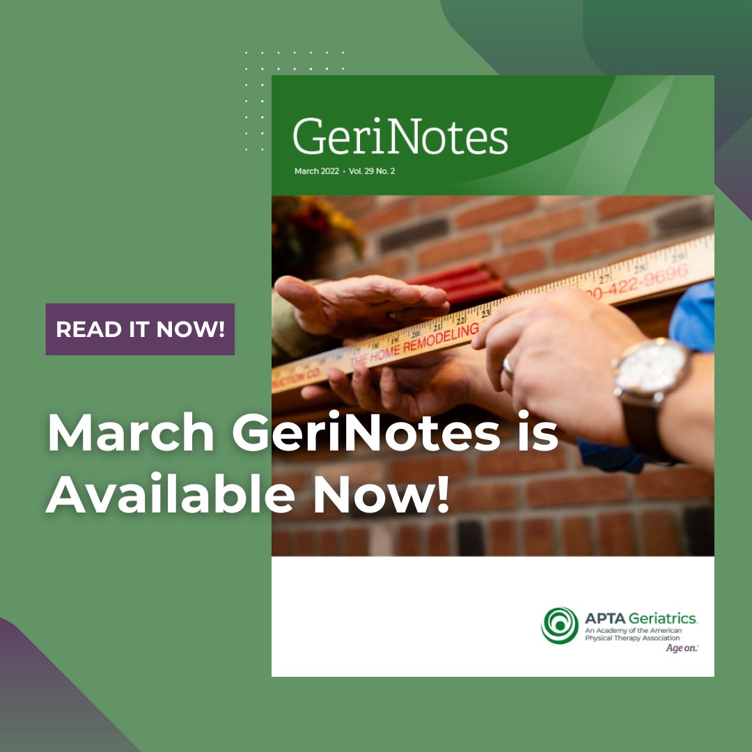 APTA_Geriatrics's tweet photo. Read about how to address dehydration with your patients in the March issue of #GeriNotes. #ageon #aptageriatrics Link in bio! https://t.co/ANckhs1AQa