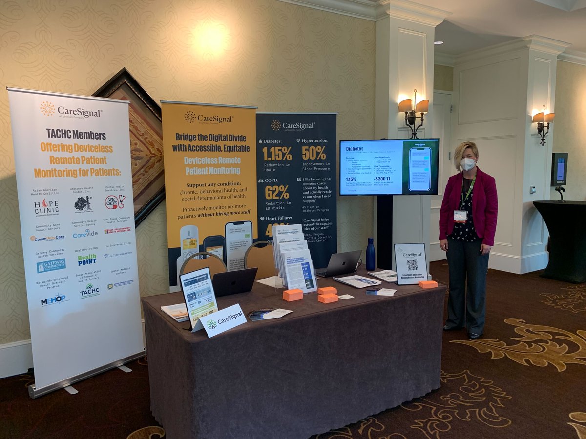 Jennifer Paule and Shelley Davis are at the @TexasCHCs HIT & Clinical Conference in sunny San Antonio! If you're attending, stop by to learn about TACHC's RPM Partner of Choice! #TACHCCONF22 #equityaccessquality #ValueBasedCare #VirtualCare #DigitalHealth #FQHC #PopHealth