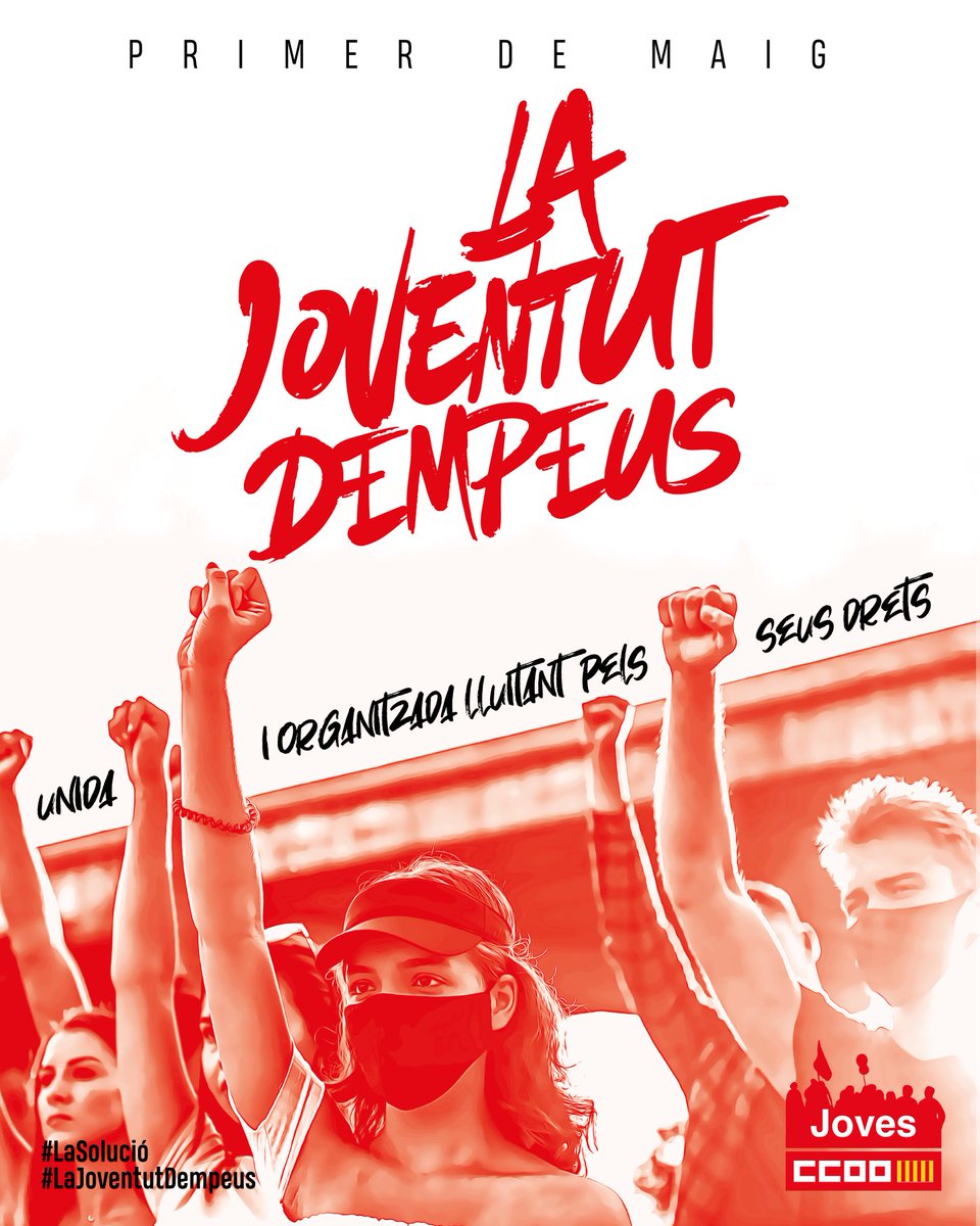 jovesccoopv's tweet photo. 🚩Aquest diumenge és el Dia Internacional del Treball i Joves de @ccoopv eixirem als carrers de tot el País Valencià a reivindicar els nostres drets com a persones treballadores. Continua sent molt necessari que ens organitzem! 

#1Maig2022 https://t.co/EE58sW8SJV