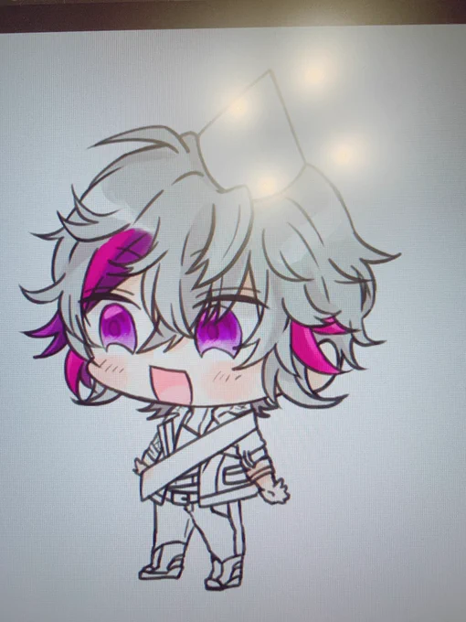 wip 当日に色々描いてたけど今塗ってます不破湊誕生日(3枚ある) 