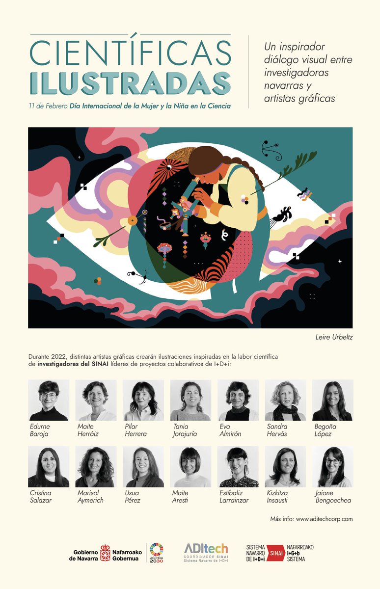 ADItech's tweet photo. #CientíficasIlustradas
¡Mañana nueva ilustración! 🥳🤭

Y hoy recordamos las obras que han llenado las marquesinas de #Pamplona en enero, febrero, marzo, abril...

¡Gracias a todas artistas y científicas que participan!
👉 https://t.co/tOGloZl28w
#SINAI #mujeryciencia #11F https://t.co/x5IKd5mYWy