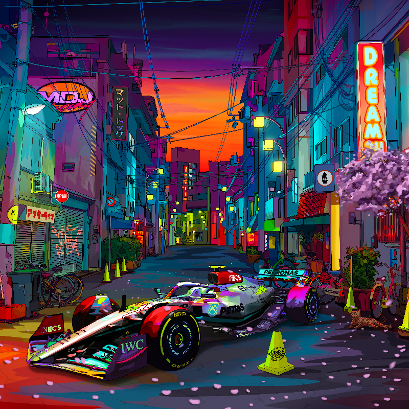 MercedesAMGF1's tweet photo. Bringing our fans closer to the Team. 👊

We're proud to launch the first in a series of NFT drops, powered by @FTX_Official! 🎨