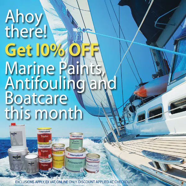 There are still a couple of days left to save 10% on all our Marine Paints, Antifouling and Boatcare! 🥳🥳

Top products from top brands! 🥳🥳

buff.ly/3u0lMXj

#cfsfibreglass #boatcare #boatmaintenance #marinepaint #antifouling #sailing #boating