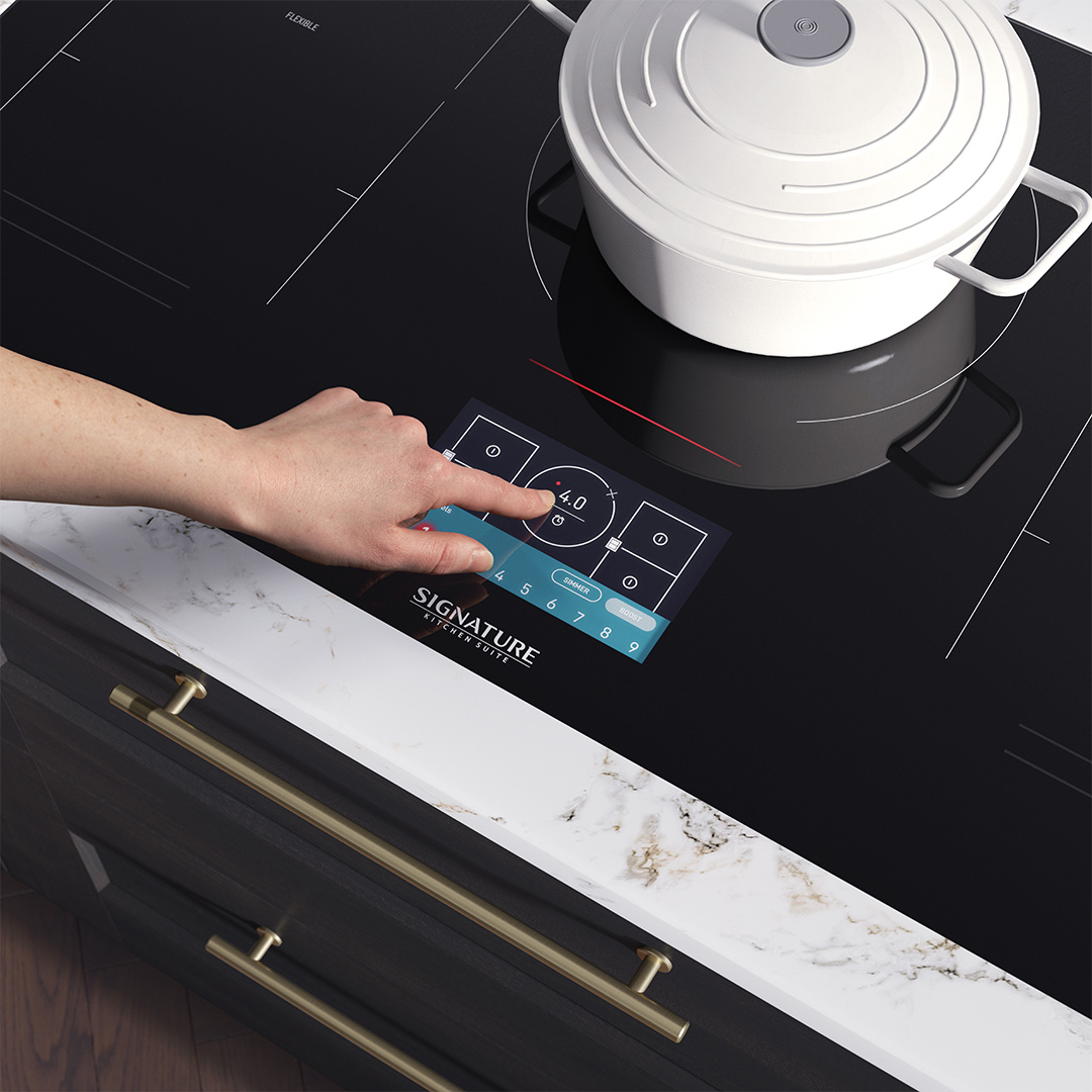 The new heart of your kitchen: the 11” element at the center of the Flex Induction Cooktop. #SKSAppliances