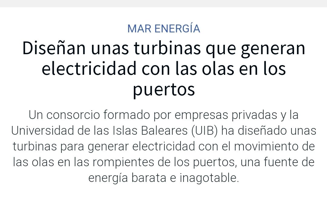 PepMalagrava's tweet photo. 🌊Aprofitar l'energia renovable marina ens ajudarà a diversificar el mix renovable i a accelerar la transició energètica de Balears
💶A més el #PITEIB incorpora línies de finançament per a descarbonitzar la mar
👏Molt bona iniciativa de renovables als ports https://t.co/6Hd2olFK3r