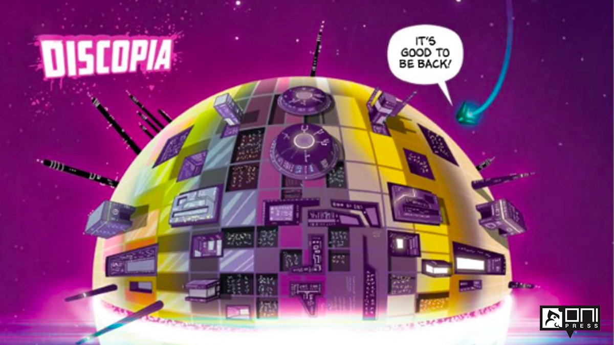 OniPress's tweet photo. It’s good to be back! The highly anticipated sequel to Sci-Fu is jam-packed with all kinds of hip-hop, sci-fi, and kung-fu goodness!
Creator: @YMercado
#OniPress #SciFu #GraphicNovel #GraphicNovelArt #NewRelease #LatinxCreator https://t.co/QCDouHL63W