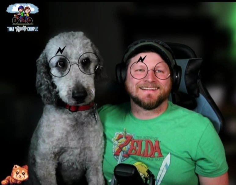 ThatNerdyClark's tweet image. Had a great time playing with snapcam filters the other night. 
I think Archer is a ravenclaw. What y'all think? #snapcam #twitch #JustChatting