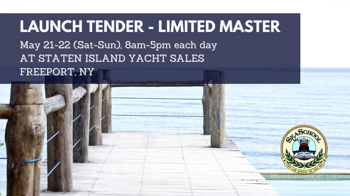 SeaSchoolOnline's tweet photo. Sea School is family owned and operated. Providing U.S.C.G. approved maritime training since 1977.
https://t.co/3KVPwqdnEi
(516) 974-1666 | nystaff@seaschool.com
#launchtender #newyork #seaschool https://t.co/EhhyBdO5mm