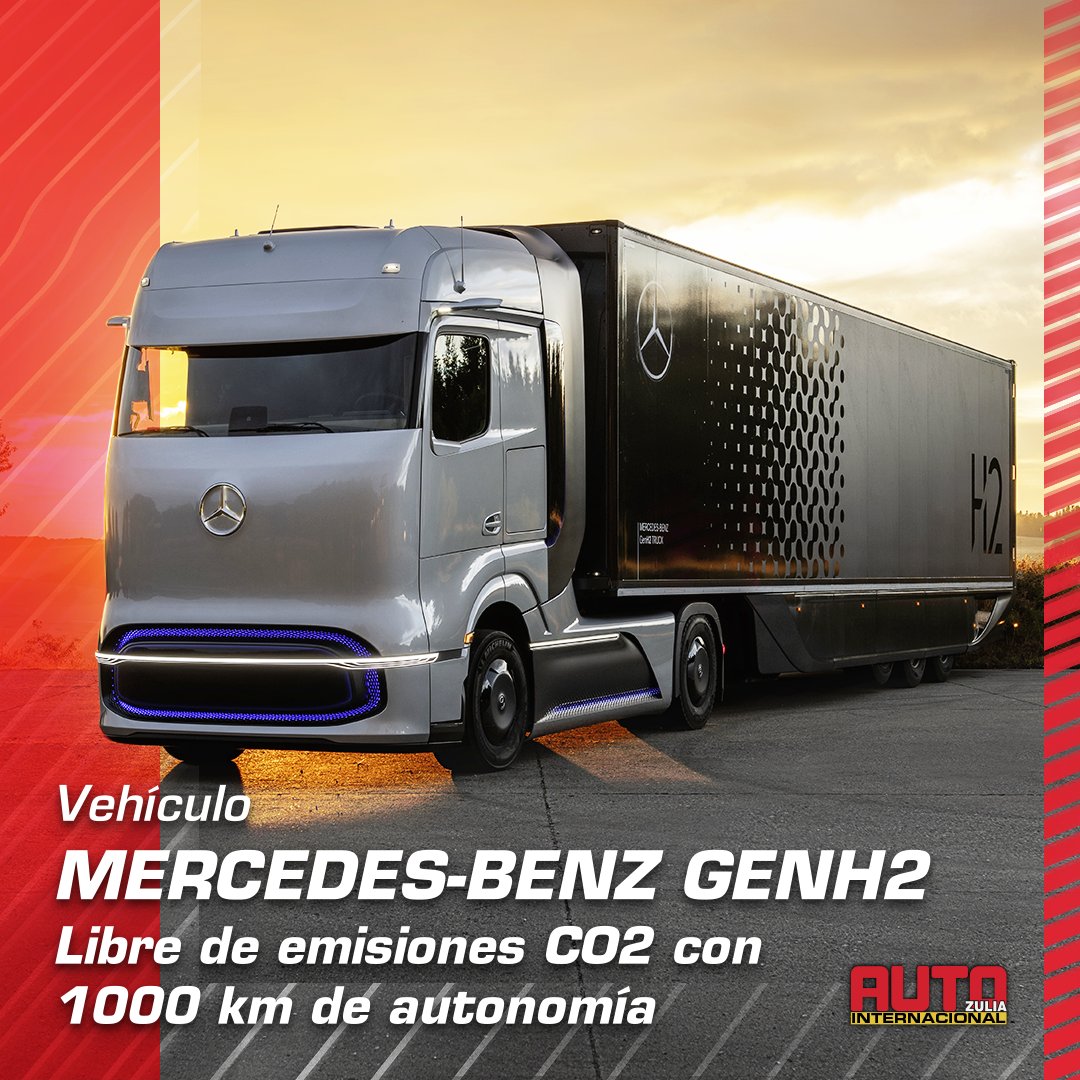 autozulia's tweet photo. En la #RevistaAutozulia #Internacional queremos hablarles de la nueva invención en #camiones de #MercedesBenz El #GENH2  Un #pesado con #ceroemisiones y una #autonomía de 1.000 km.  🙌💯⚡

#truck #camion #vehiculo #industriaautomotriz #automocion 
#mercedesbenzgenh2 https://t.co/UHMOxYpSX8
