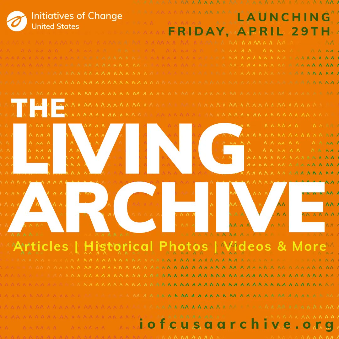 IofCUSA's tweet photo. TOMORROW, April 29th, we invite you to check out the launch of The Living Archive, a free access library housing historical photos, articles, news clippings, videos, podcasts&amp; more covering nearly a 100 years of IofC USA's history. 
#IofCUSALibrary #IofCUSAHistory #LivingArchive https://t.co/LfMazn33lL