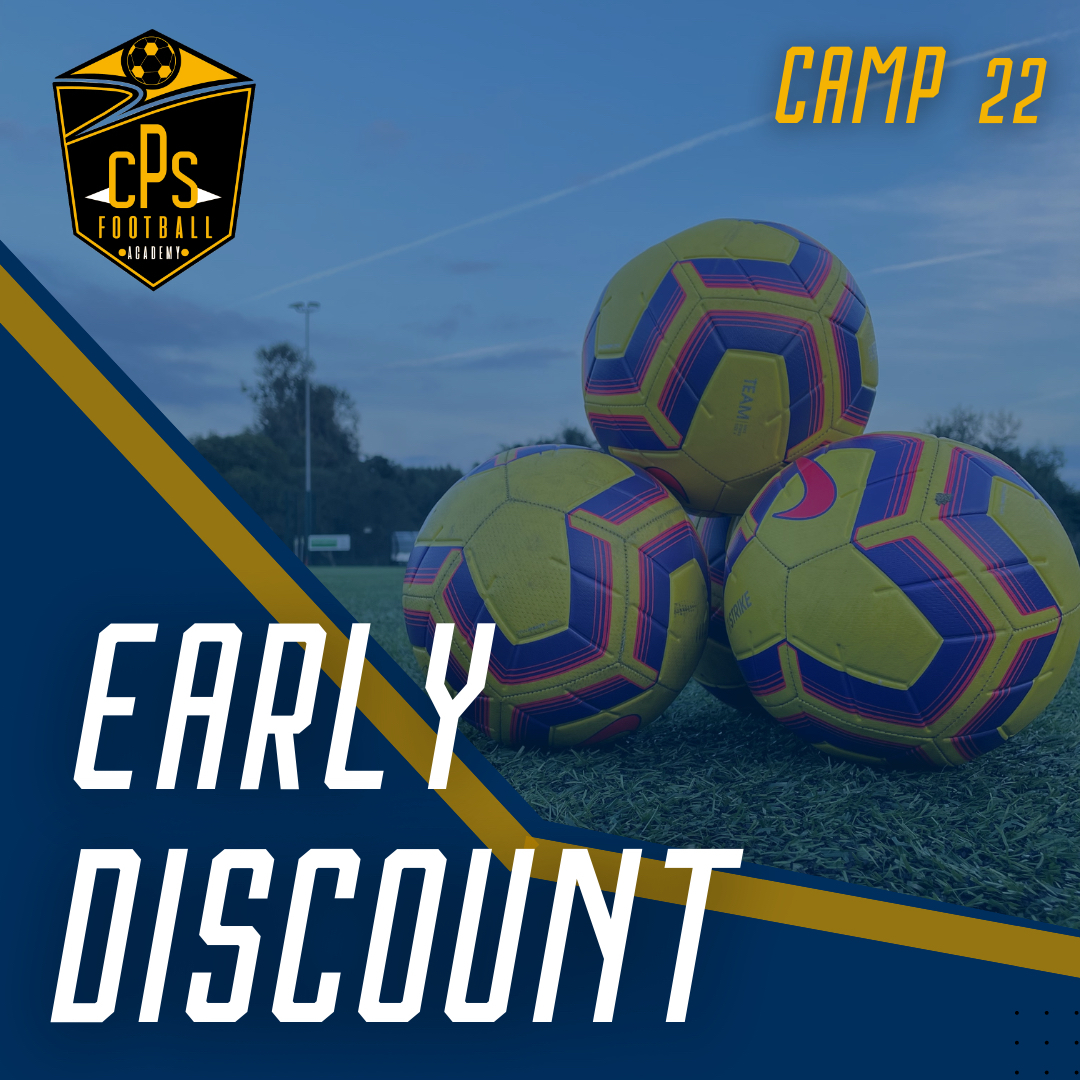 Early discount ends this week!!!

Last chance to secure your spot and take advantage or our early bird offer!

Signing up this week also guarantees you receive a CPS Camp Top in time for camp, thanks to our amazing sponsors @retreatuk

 #summercamp #summerfootball #footballcamp