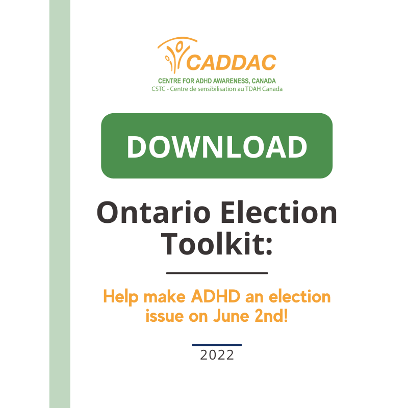 CentreforADHD's tweet photo. #ADHDMatters in the upcoming provincial Ontario election!
Let’s ensure that political party platforms include individuals and families living with ADHD Our Ontario Election Toolkit will help you do just that with videos and action sheets!
https://t.co/fRG3vvn1jA https://t.co/oStCtvx9y3