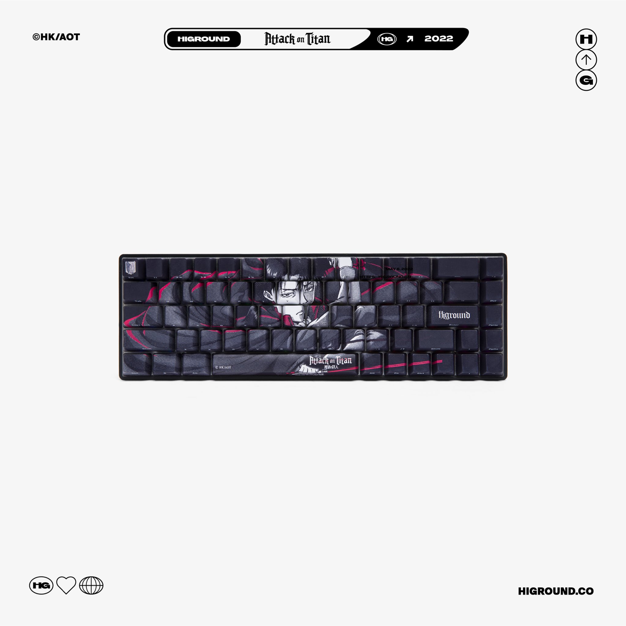 Higround x Attack on Titan Levi Keyboard