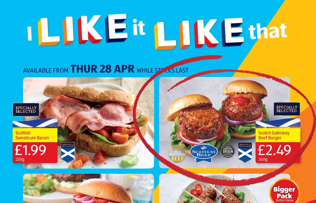 Look what's back in all Aldi Scotland stores from today! 

A couple of years ago Ken Fletcher at Scottish Farmer declared these Galloway Beef burgers the 'best ever' 🍔🍔🍔

Naturally, we're not going to disagree with that!

#GallowayBeef #GallowayCattle