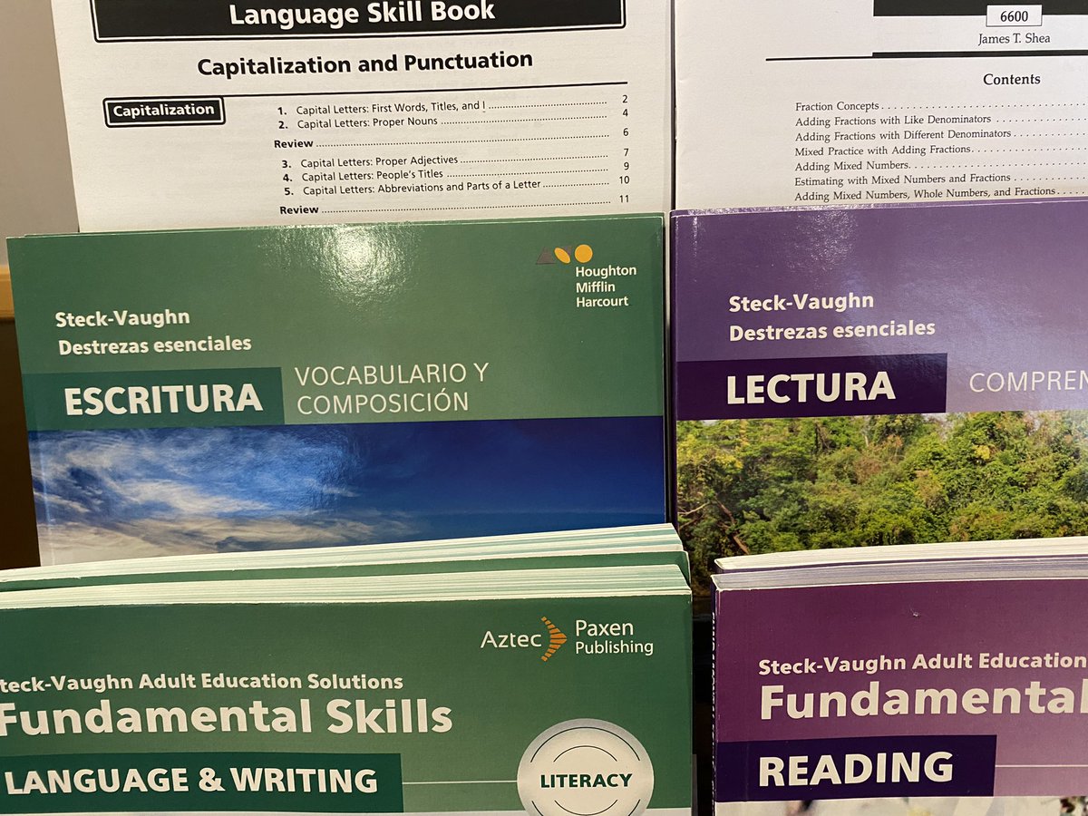 matamdennis's tweet photo. I found out that the books we use are also in Spanish. #ESOL #flalitcon22 https://t.co/EVhF8EhmM4