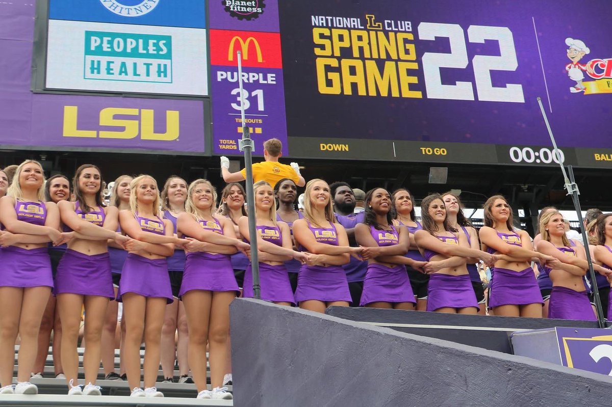 and the countdown begins until we are back in Tiger Stadium…we loved supporting our Tigers at the Spring Game!✨ #lsugoldengirls