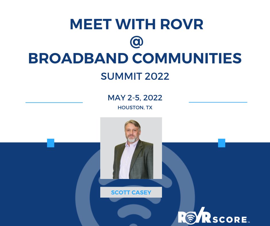 Let's meet in Houston next week during the <a href="/bbcmag/">BroadbandCommunities</a>  Summit that focuses on technology for multifamily and student housing industries. ⬇️📅 

#bbcsummit2022 #broadband #rovrscore #houston #technology #conferences
<a href="/SpcIrish/">Scott Casey</a> 

bit.ly/38AMvnz