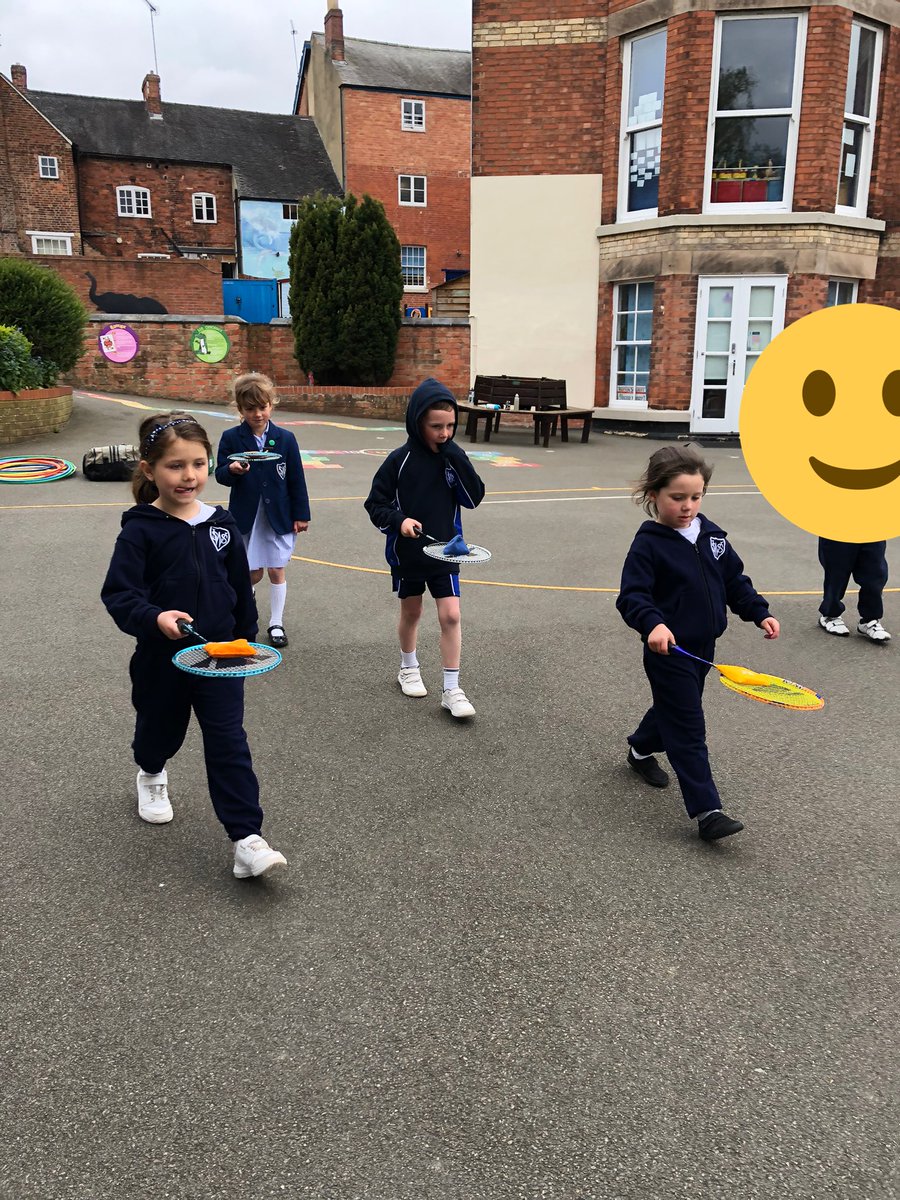 StWystansSport's tweet photo. Check out the concentration faces from tonight’s racket club!! 😃 today we introduced skills and control with badminton rackets using bean bags as well as shuttlecocks! 🏸#ExtraCurricular #racketskills @StWystans https://t.co/On5dHrVM2A