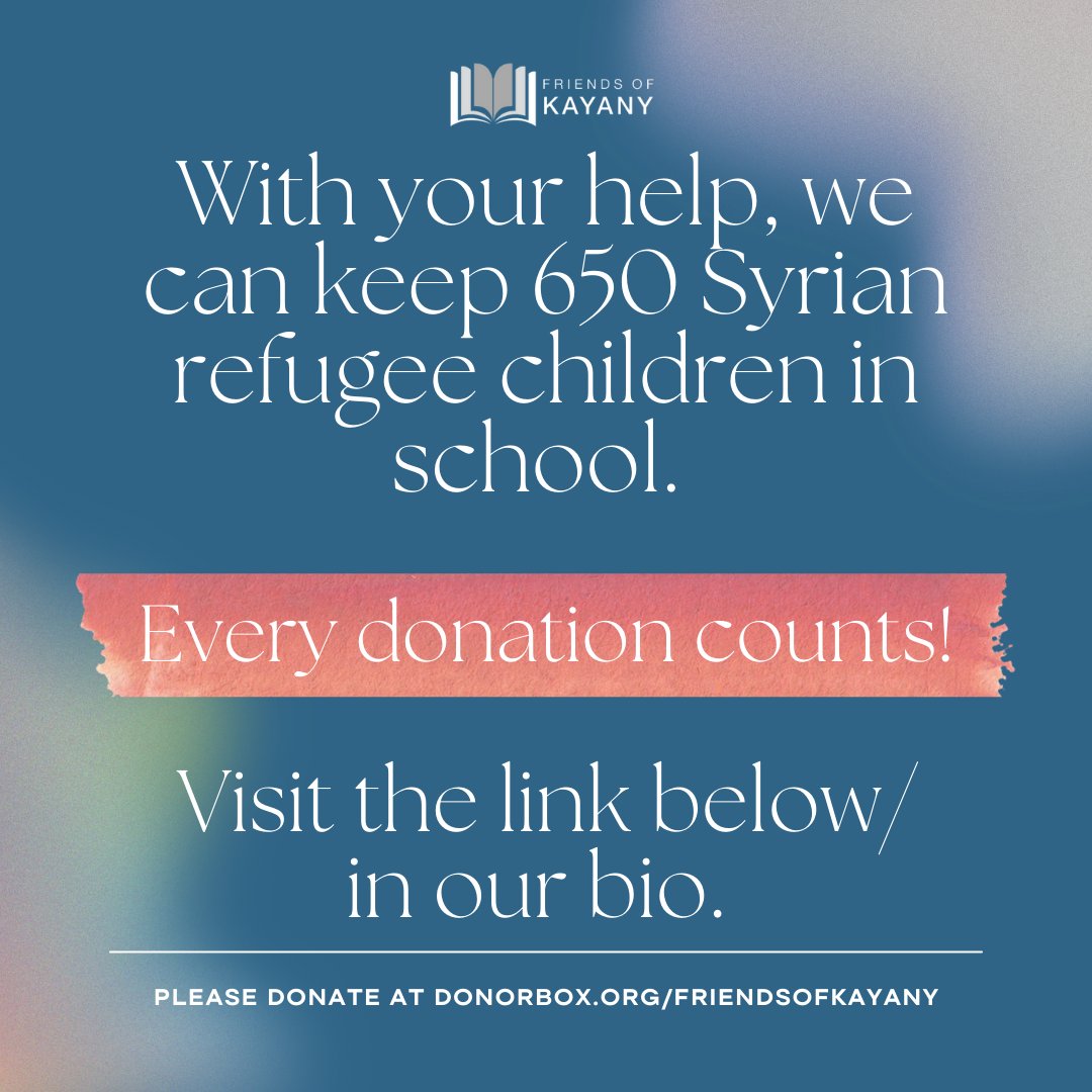 FriendsofKayany's tweet photo. Why do we need your help to keep 2 schools for #Syrian refugee children in #Lebanon open? Swipe to learn more➡️

And donate here📚 https://t.co/PvA2NI7FzZ 

#WithRefugees #RefugeeEducation #SaveaGenerationwithEducation https://t.co/kUT76wevlT