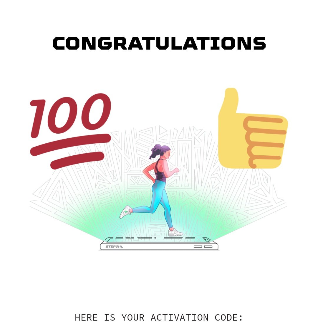 shubham6311's tweet photo. 👍Again I have only 1️⃣ one activation code for #STEPN 👟.( 2 activation code for every day giveaway) Follow me and retweet this. Will give the code to one of you once we have 30 retweets! Thats all. Try Your Luck 🤞
@Stepnofficial #STEPNcode #STEPN #STEPNFT https://t.co/nnhUdcoCl0
