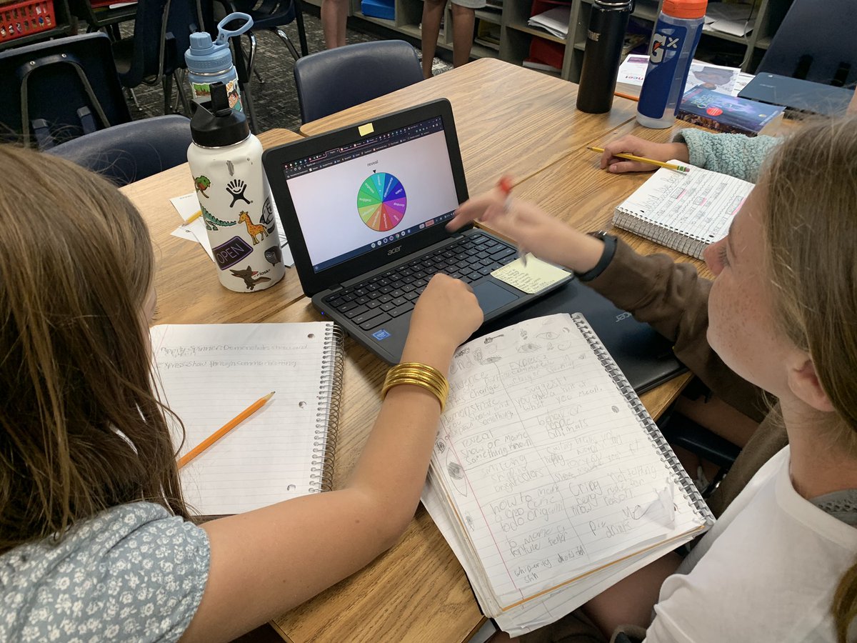 ChelsNHill's tweet photo. Using a spinner from https://t.co/26TWnJAkYN to review our Word Love vocabulary words before we assess! #pinkspringtraining @edtechsavy @shantieljovanna @PinkElementary https://t.co/x73Nu9Y5ln