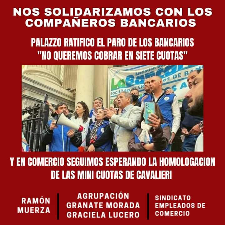 Nos solidarizamos con los compaňeros de coto que cobran un promedio de entre 12 mil y 10 mil pesos MENOS que uno de cencosud y carrefour y tiene el 70% del personal en horarios part time. Excelente gestion para el dueňo. <a href="/amadomario/">Mario Amado</a> <a href="/m_migliore/">Mario Migliore</a> <a href="/RamonMuerza/">Ramon Muerza</a> <a href="/RafaelViz1/">Rafael Viz</a>