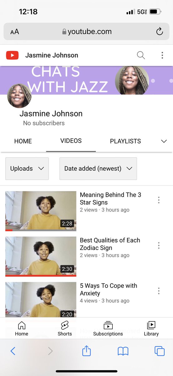 jasminejPR526's tweet photo. Hi everyone, I have a YouTube channel called "Chats with Jazz" where I discuss mental health, the zodiac signs, and entertainment. It would mean the world to me if you check out my latest 3 videos that I posted on my channel. Thank you 😊👍🏽 https://t.co/DM5mZuzTBj