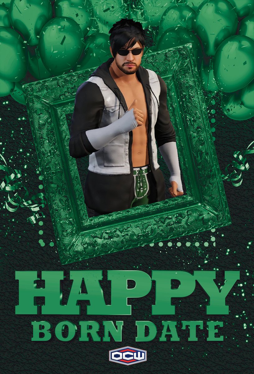 ocwfed's tweet photo. Happy Born Date to one of OCWFED's most beloved rookies, the ever resilient, @ChrisGreene_OCW 

 #WWE2K22 https://t.co/Y0WJMRjYXG