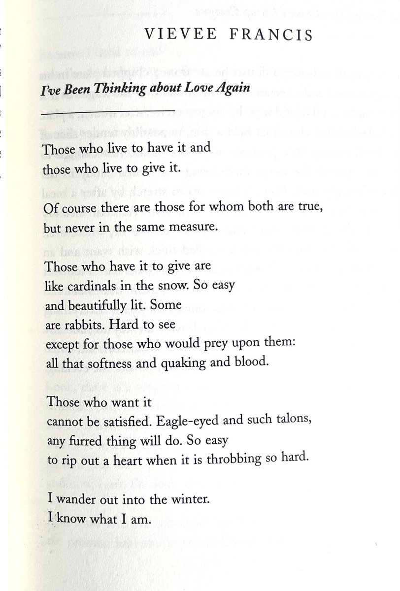 Vievee Francis, from the latest <a href="/sewaneereview/">The Sewanee Review</a>