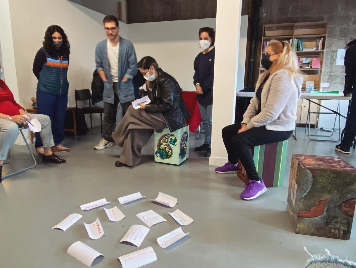 Iranscot's tweet photo. Some shots from our last creative writing workshop at @marketgallery! 

.
.
#creativeworkshop #iranianscottish #community https://t.co/WhFfDT6J4N