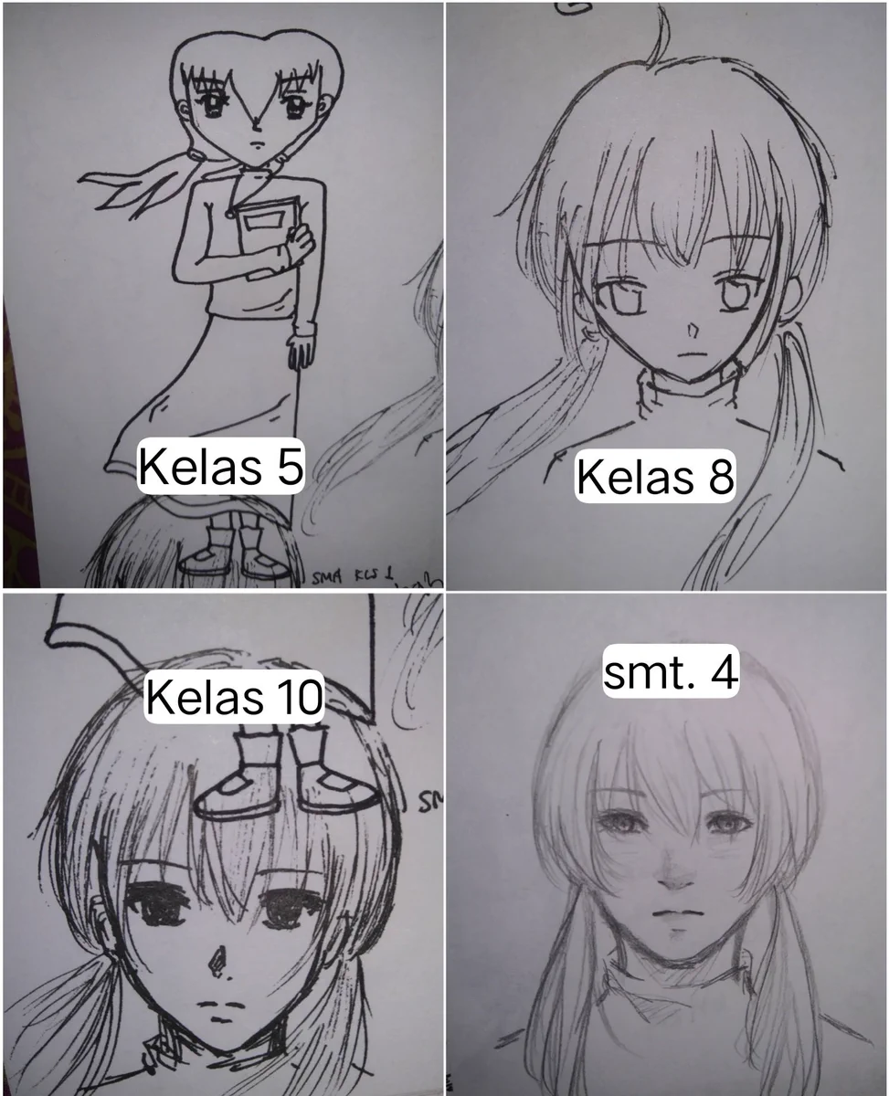 art! suka ngeredraw gambar lama biar tau berubah apa engga hahah. *Meratapi style yg berubah ubah, mana belom beranjak ke digi 🙂 