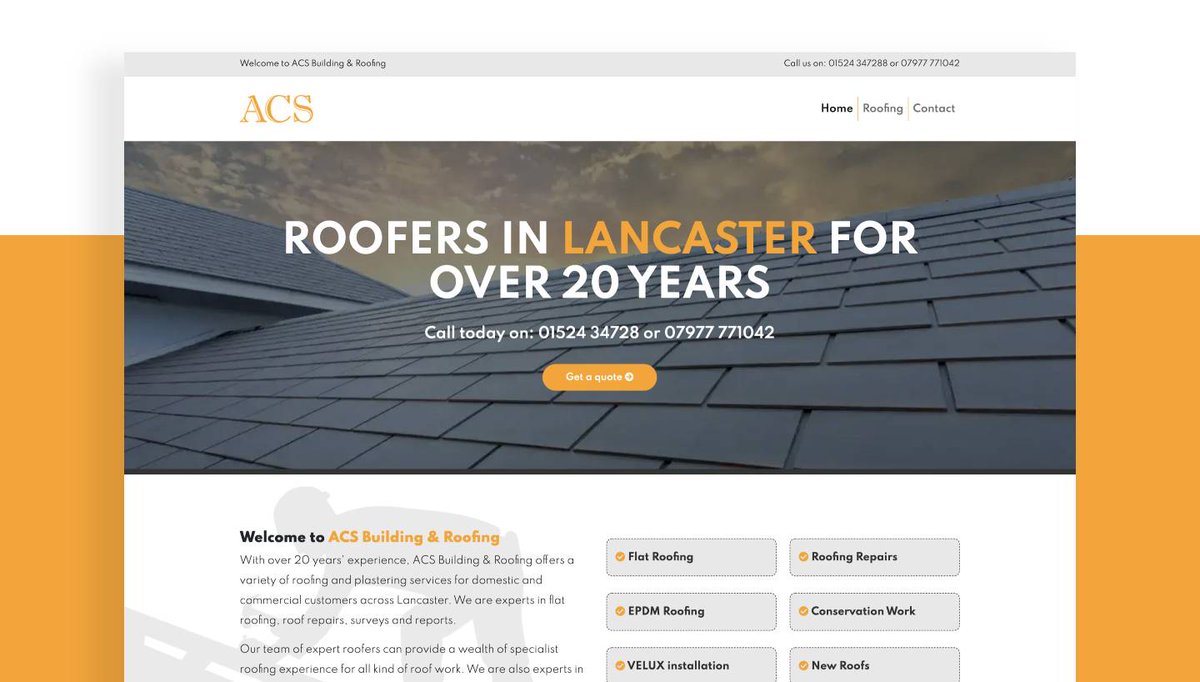 wukmedia's tweet photo. New Website!! ACS Roofing has had a new website go live today! Take a look https://t.co/ditk9GahNQ https://t.co/M6C5i9aWuN