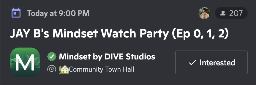 mindset_dive's tweet photo. JAY B's Mindset Watch Party tonight at 6pm PT / 9pm ET on Discord! 

Join us!
https://t.co/BKywjJVQ5P

#JAYB_Mindset #JAYB https://t.co/MrsWD43T34