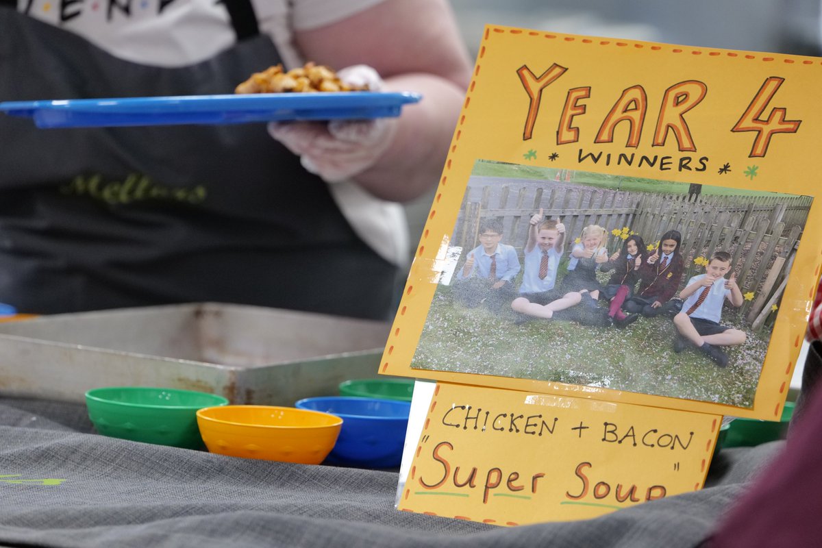 ParboldDouglas's tweet photo. Earlier this week, our caterers made soup from a recipe by a team of children from @PDA_Y4!

The children designed and created healthy soups as part of D&amp;T unit! Our @PDA_Y6 children selected their favourite for the lunch menu. 

It was delicious! 🥕🥔#pdadt @mellorscatering https://t.co/NWUq5516M4