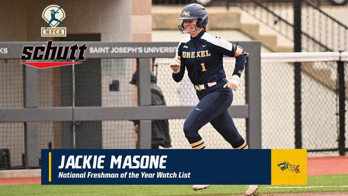DrexelSoftball's tweet photo. 🚨🚨 BREAKING NEWS 🚨🚨

Jackie Masone has been named to the @NFCAorg National Division I Freshman of the Year Top 25!!

📰 | https://t.co/wspcv526NA

#FearTheDragon https://t.co/9JmUEYM8fX