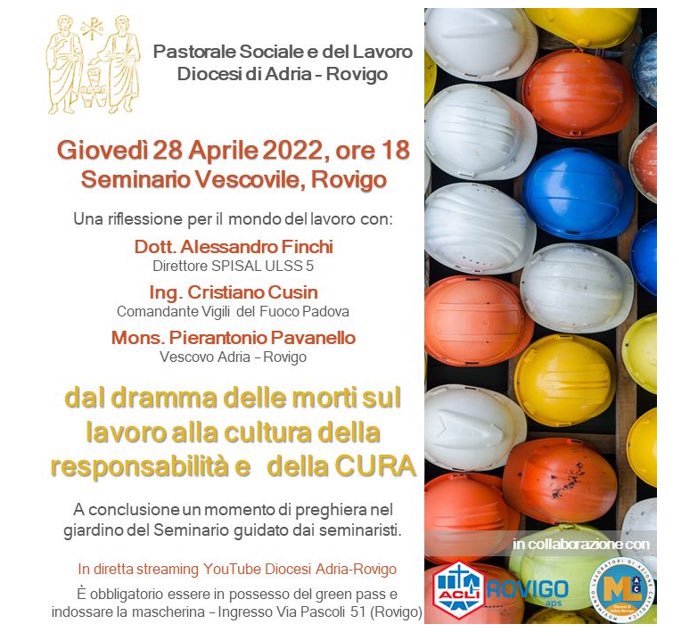acadriarovigo's tweet photo. Dal dramma delle morti sul lavoro alla cultura della responsabilità e della cura - in diretta https://t.co/9adwBAD4ai https://t.co/WflynTVTh8