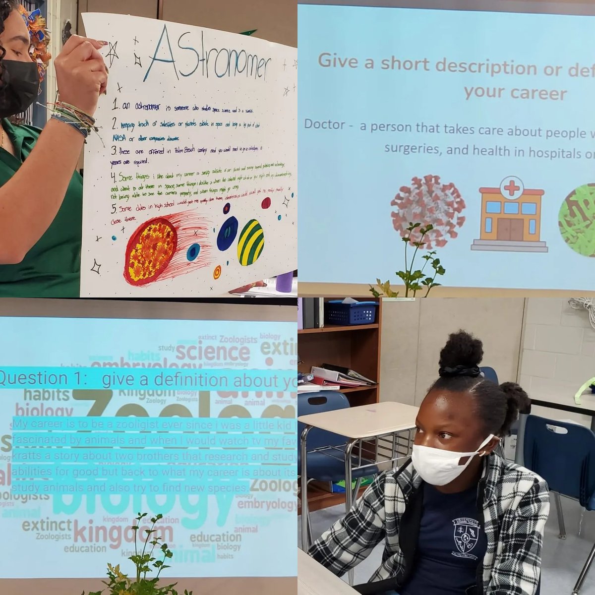 palmbeach4h's tweet photo. So impressed with the #STEM career projects our #STEMConnection students @okeeheeleems are working on! Each student selected a STEM career and are creating posters or slides about what they found to share with their families and peers! #FindYourSpark #STEMPathway #STEMTransitions https://t.co/lGPB5I6qvo