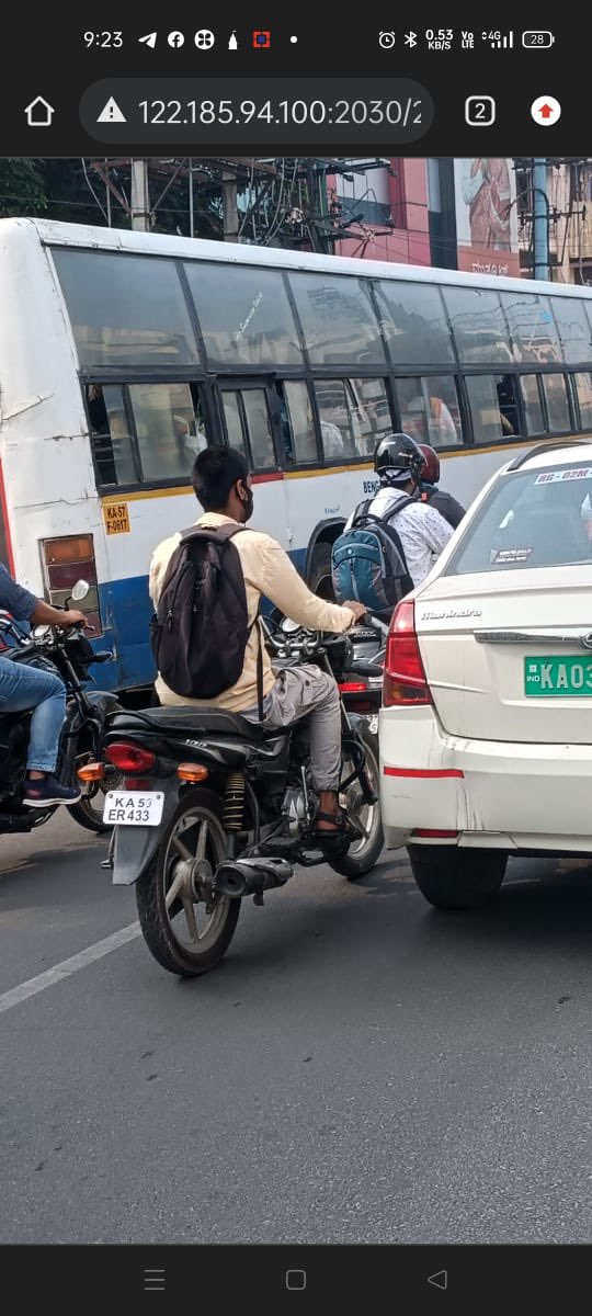 rahulkotecha01's tweet photo. Hi @blrcitytraffic @BlrCityPolice ,

This vehicle number belongs to my colleague who owns a honda shine. He received a fine details attached below.  However it was not him and the number is not registered with the vehichle as per the photo shown below. https://t.co/fbanLAnYab