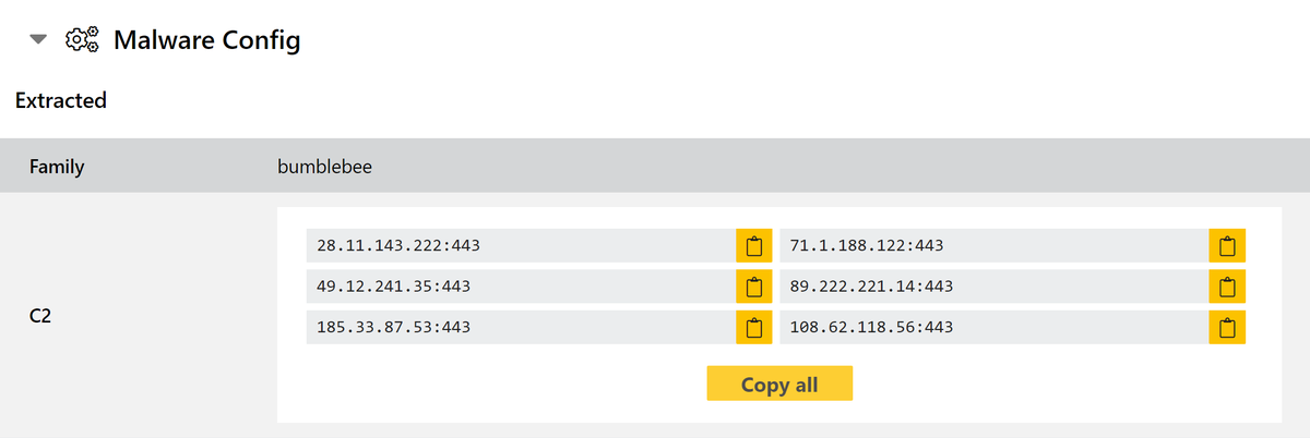hatching_io's tweet photo. After a week off, we're back again today with a Triage Thursday blogpost!
In the news:
🔸#Emotet x64 version
🔸#BumbleBee C2 extractor updates
🔸Support for #Gimmick macOS malware
🔸Detections for #FFDroider stealer
and other signature/extractor updates!
https://t.co/C7ohKctN5R https://t.co/XxjsQwBxTd