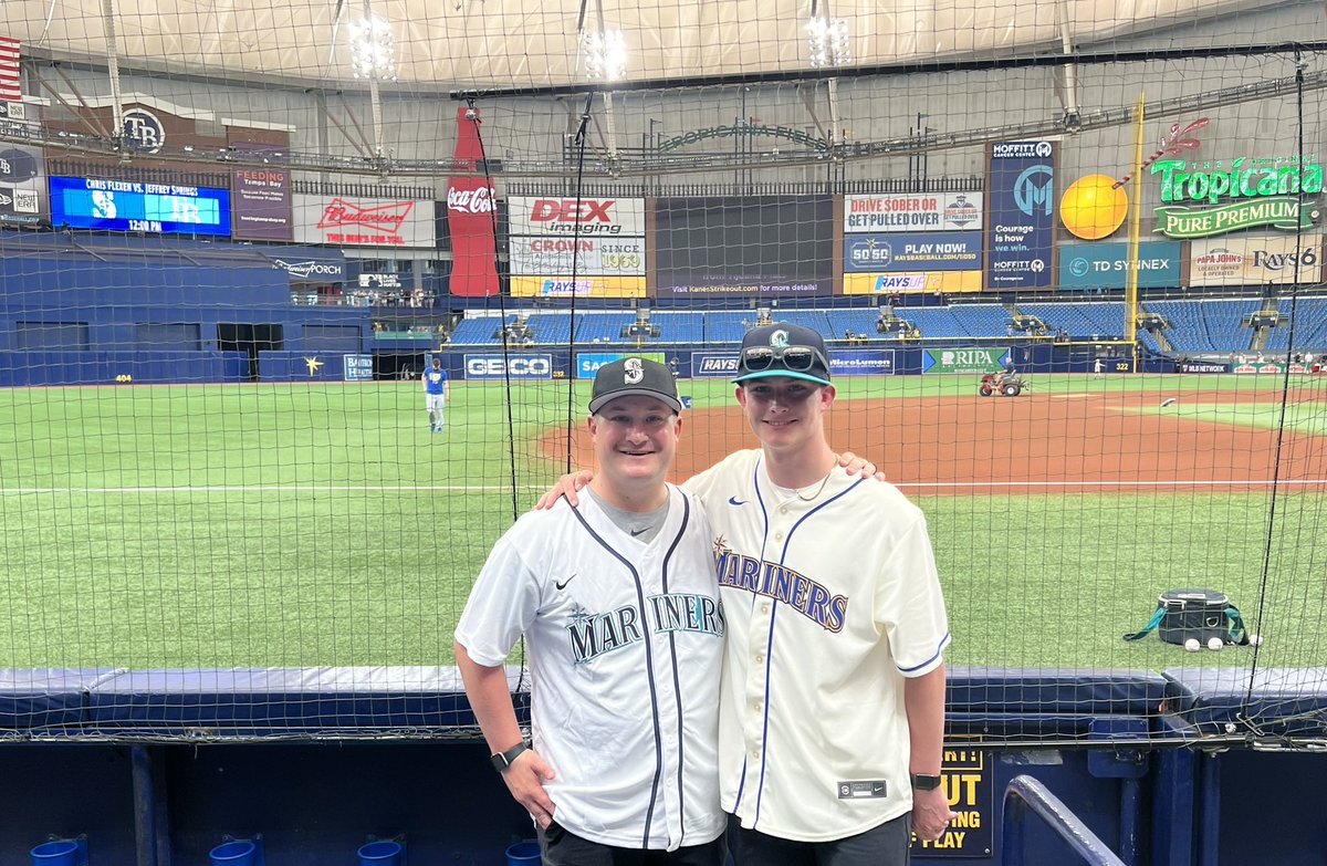 KalebPrice03's tweet photo. Just a couple of Idaho boys rooting on the Mariners in St. Petersburg! #WHEREiROOT https://t.co/o4znXeFmV5