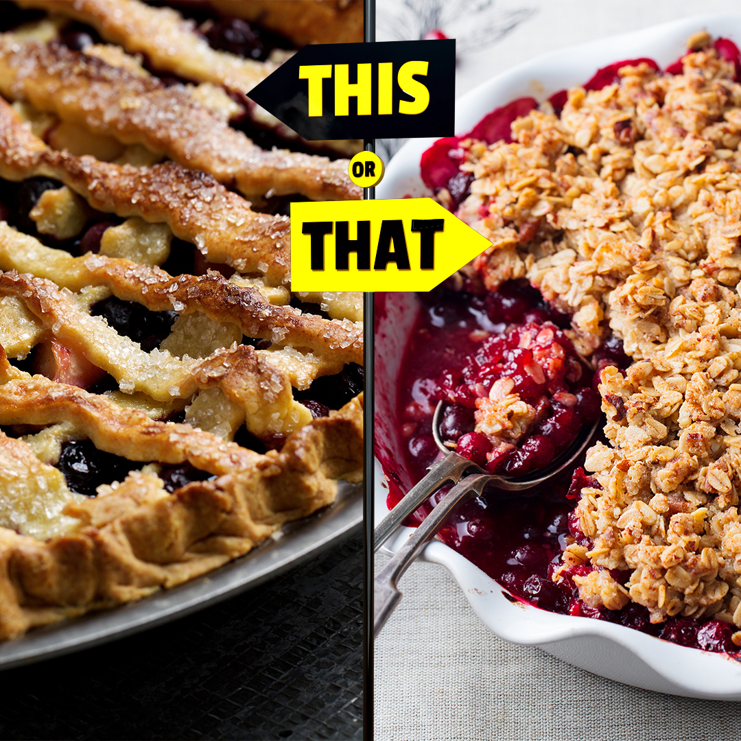 firstwefeast's tweet photo. Happy #NationalBlueberryPieDay ! Are you team traditional or blueberry crumble pie??? Tell us down below and don't forget to grab a slice today ๐ฅง #FWFDebates https://t.co/ZhvYdSXy0z