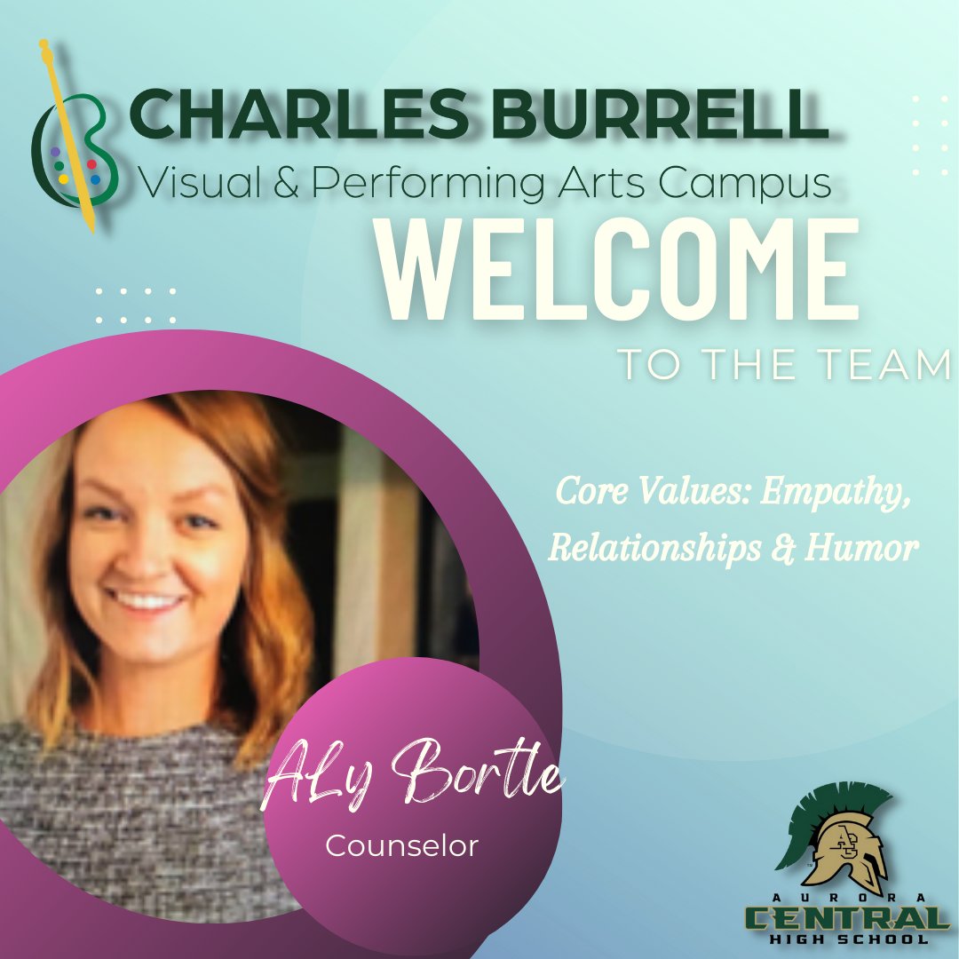 burrellartsk12's tweet photo. #Welcome Aly Bortle to the #Burrellartsk12 Pathway & #AuroraCentralHighSchool team. Aly will be our 9th grade #counselor.
She is already familiar with the #community as she currently serves as counselor at Aurora Central.
#unitythroughcreativity #ourwhy #achspride #aps #jadoo https://t.co/Lfo35YRMbk