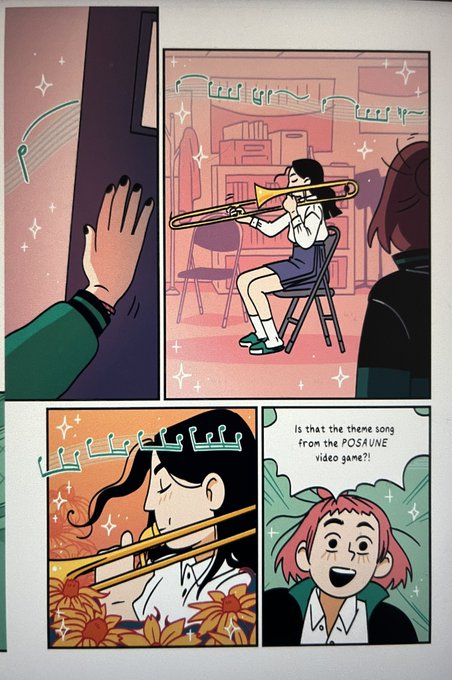 I read scout is not a band kid and adored it!! so many thoughtful moments and details, such great lively cartooning. I was a pretty serious violin player in school so it brought back lots of memories of concert rituals and weird orchestra kid habits… 
