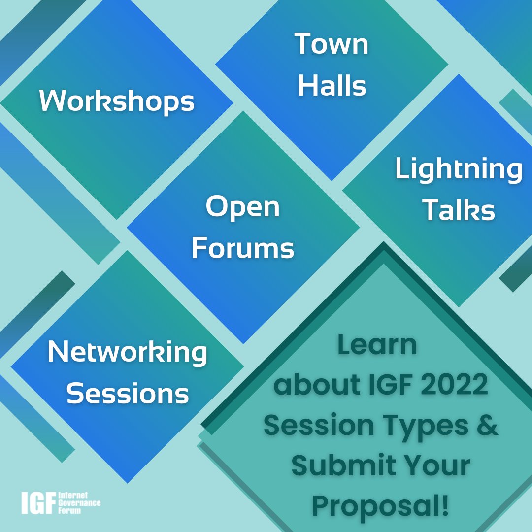 intgovforum's tweet image. #IGF2022 on #ResilientInternet for a Shared ♻️Sustainable &amp;amp;👥Common Future: 5⃣ themes and many session types! Learn the difference, and think about the best type for you if you're getting ready to make a proposal. 

🔺All in our Public Call | bit.ly/3Kb1IIW🔻

#NetGov