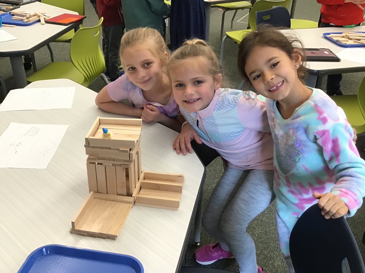 NBSLibrary's tweet photo. After reading variations of folktales, 1st graders used the engineering design process to design and build their own Little Red Forts.  Thankfully, nobody said, “Not I!”  @nbes220 #ColtPride #SeeTheStudent220 https://t.co/r83ElUR1yJ