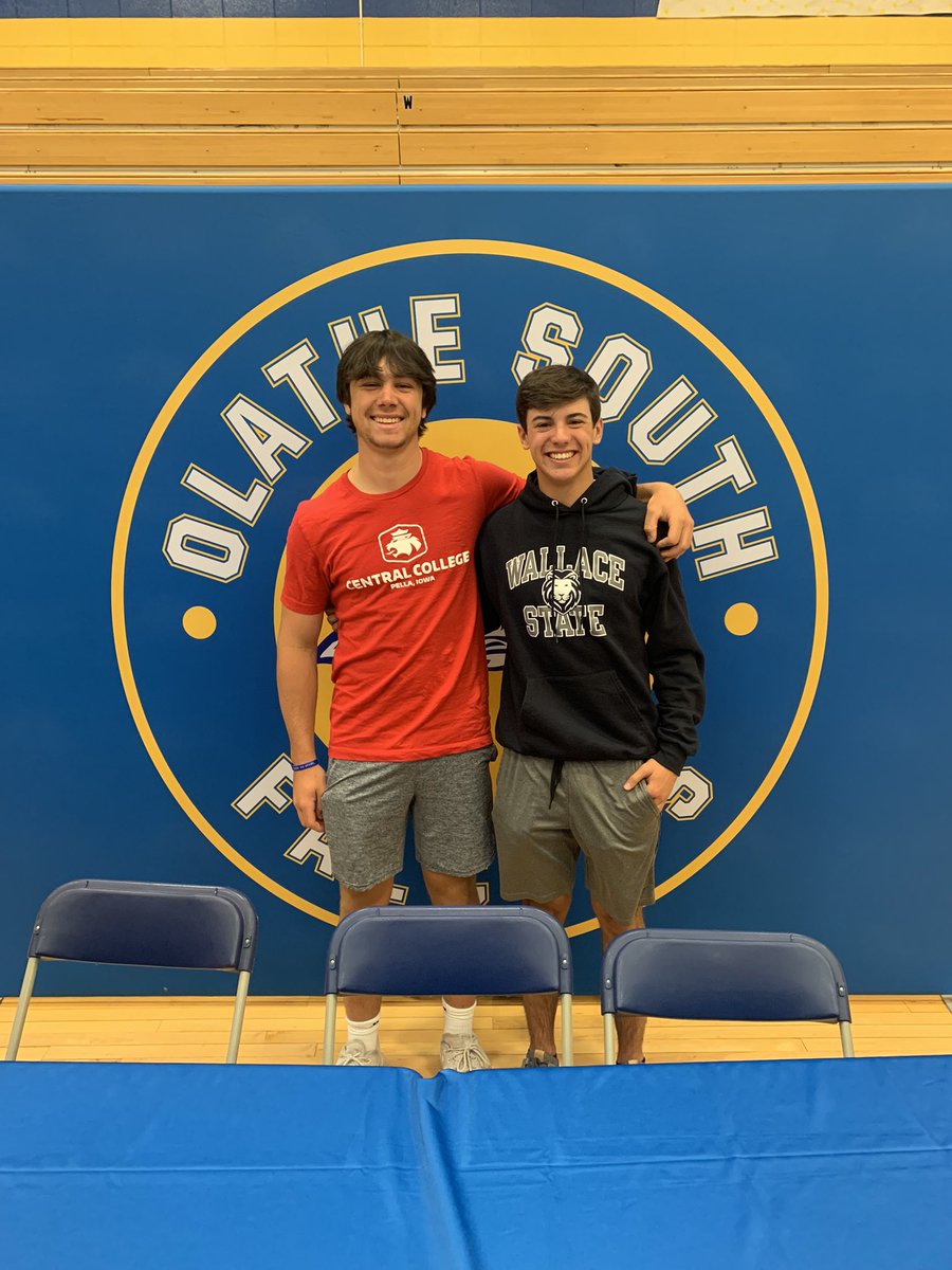Special day for the program. Honoring two of our own on signing letter of intents to play at the next level. Alex Citron will be playing golf at Wallace State CC in Alabama. Garret Reckrodt will be playing football at Central College in Iowa. Great young men and student athletes