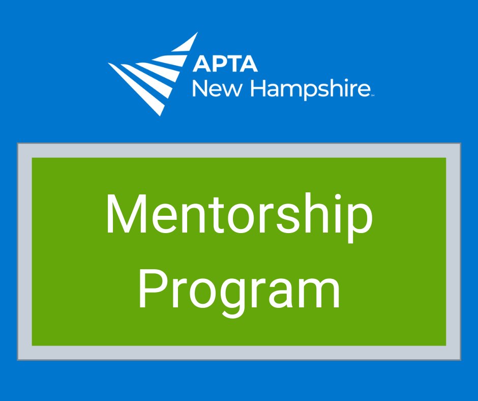 NHAPTA's tweet photo. Are you an experienced PT or PTA who would enjoy mentoring an early professional? Consider signing up for our mentorship program. #PTFam  https://t.co/2m3m3E0iA1 https://t.co/2oqcfbsPVT