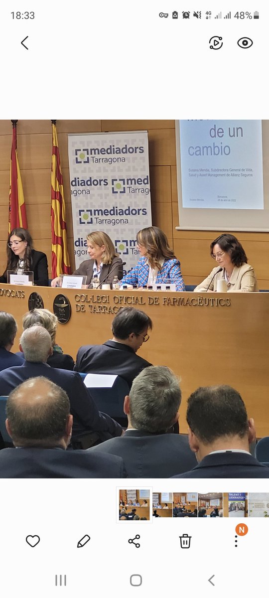 Hoy asistimos al Col.legi de Mediadors de Tarragona con la intervención de nuestra Dir.de Salud Angela Milla, hablando de: Mujeres, Talento y Liderazgo.
<a href="/joseparmas/">josep armas</a> <a href="/colmedtgna/">Col·legi Mediadors d’Asseg. Tarragona</a> <a href="/angenoma/">Angela Milla</a>