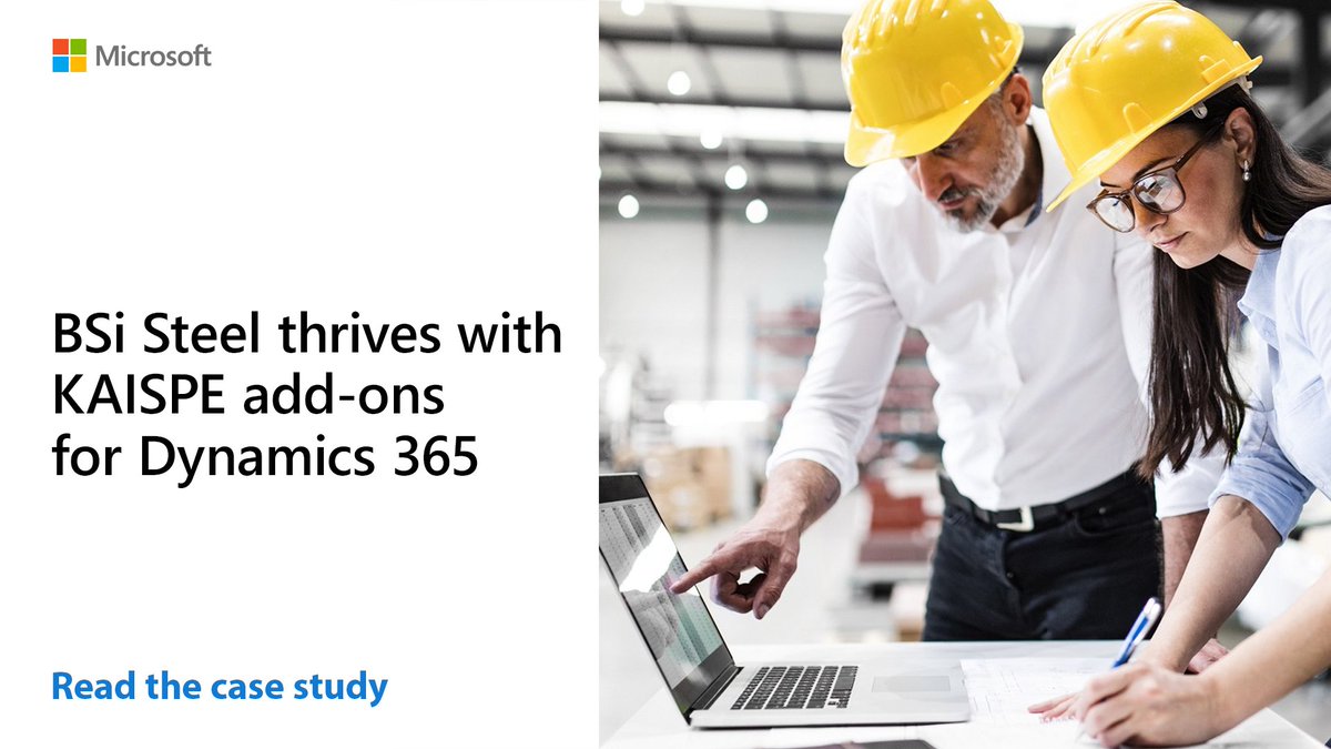 MSMktplcRewards's tweet image. Learn how @kaispe_ implemented its #MSFTDynamics365 add-ons to help @BSiSteel streamline sales processes and realize 20% business growth aka.ms/AAgonu1